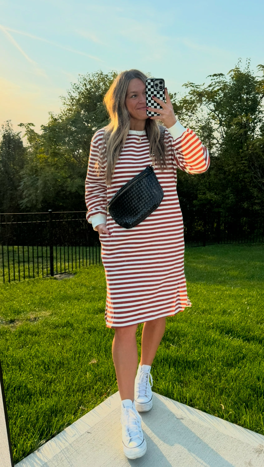 Striped Midi Dress